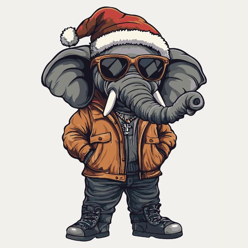 Noël Éléphant Hiver