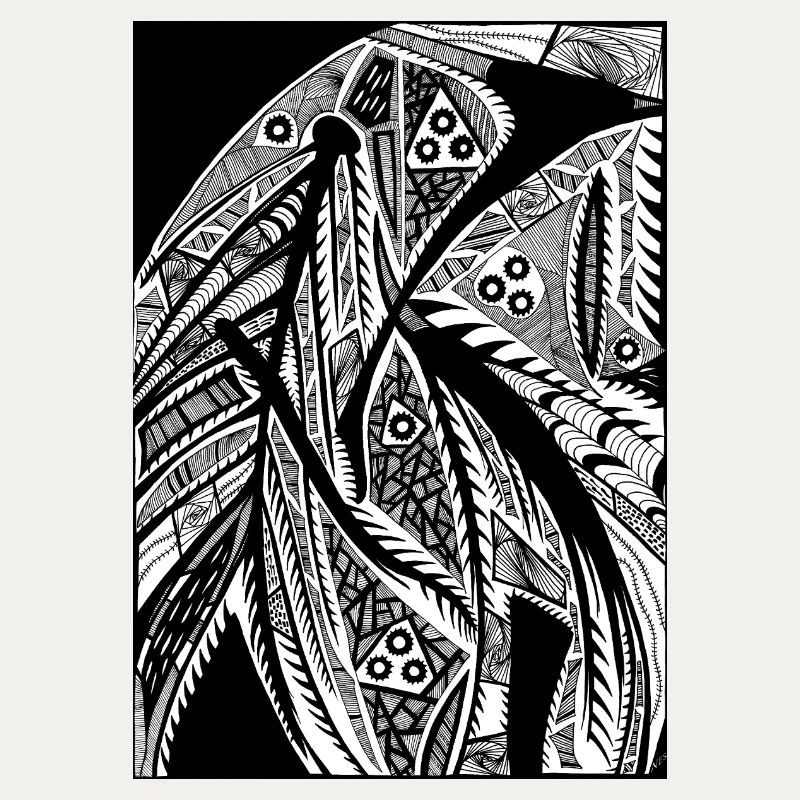 Black and White Abstract Design No. 2