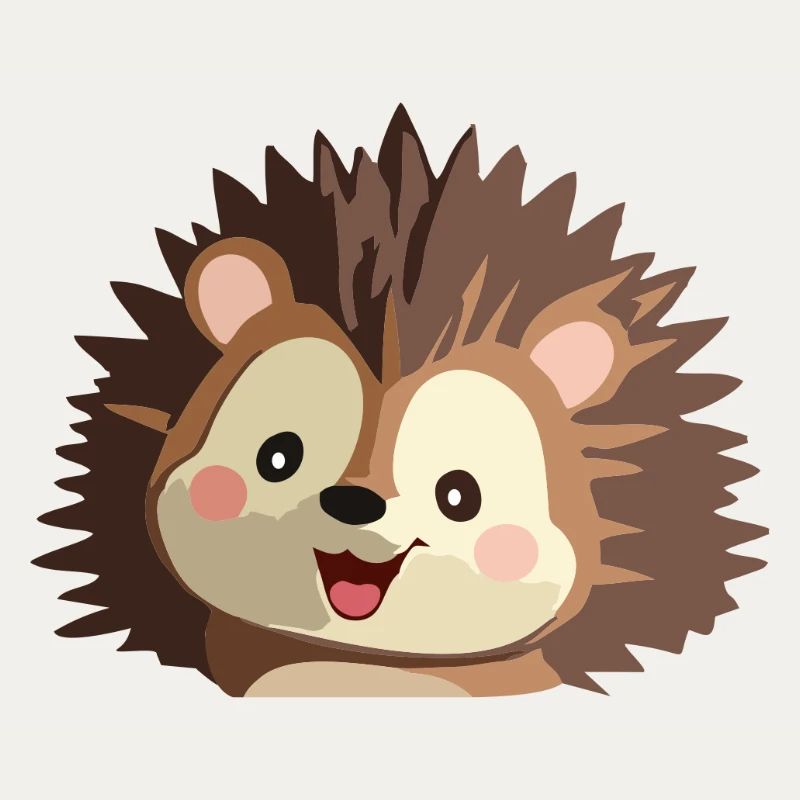 Cuddly hedgehog graphic