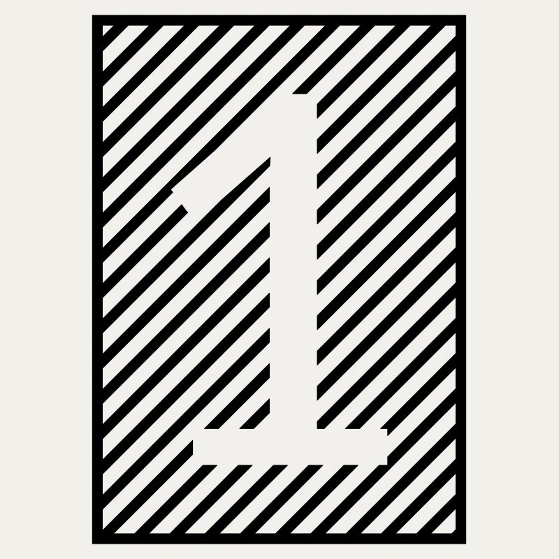 Number 1 - framed stripes