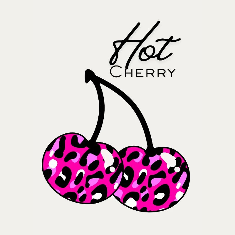 Pink leopard pattern cherry