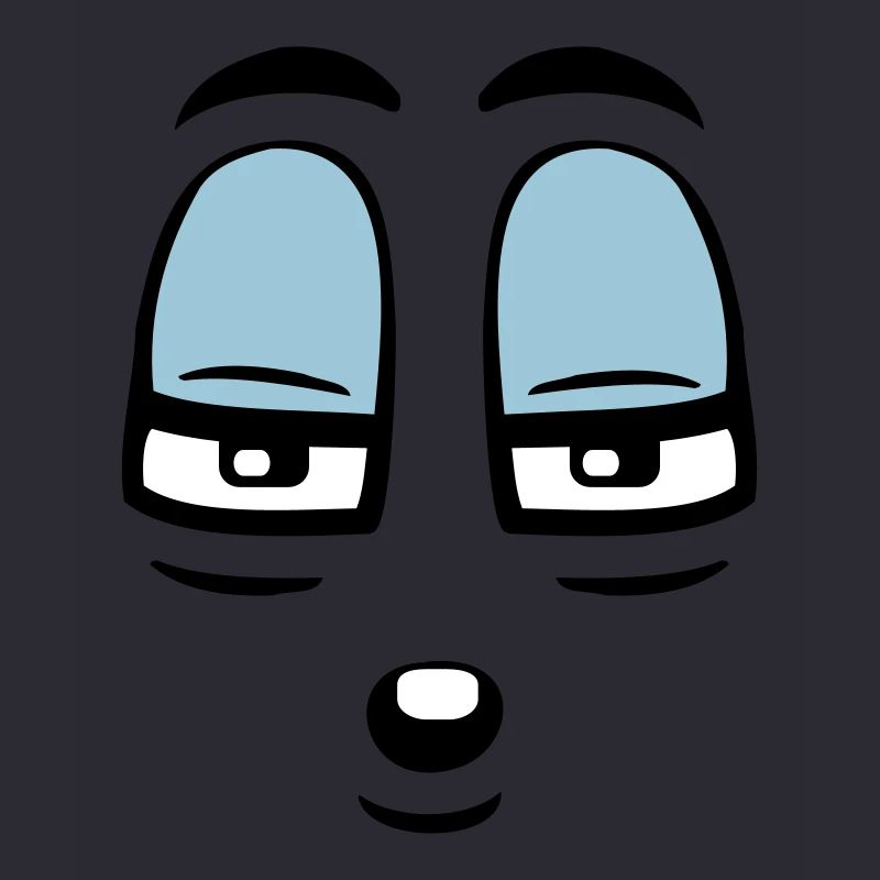Skeptisches Comic Gesicht Verurteilender Blick