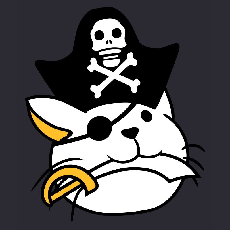 Mignon Pirate Cat Buccaneer Oeil Patch Chapeau Sabre