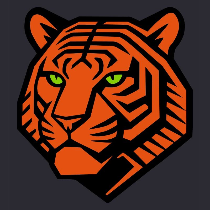 Geometric Tiger - Vector Design