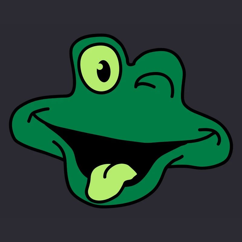 Grenouille comique impertinent visage