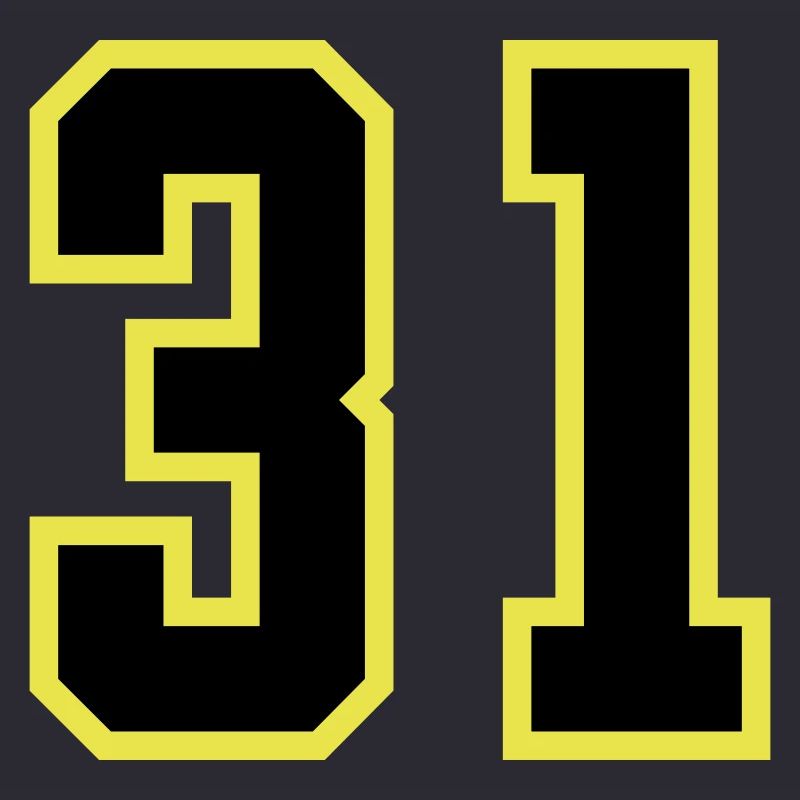 31 Zahl Trikot