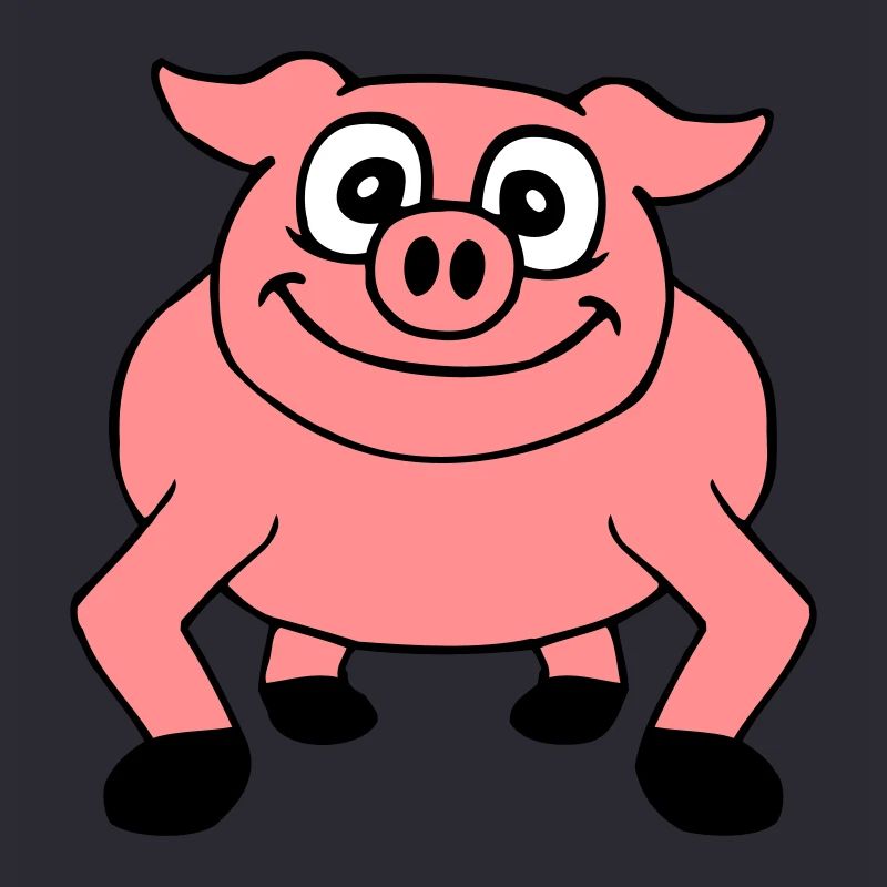 Mignon bande dessinée cochon peeps friendly
