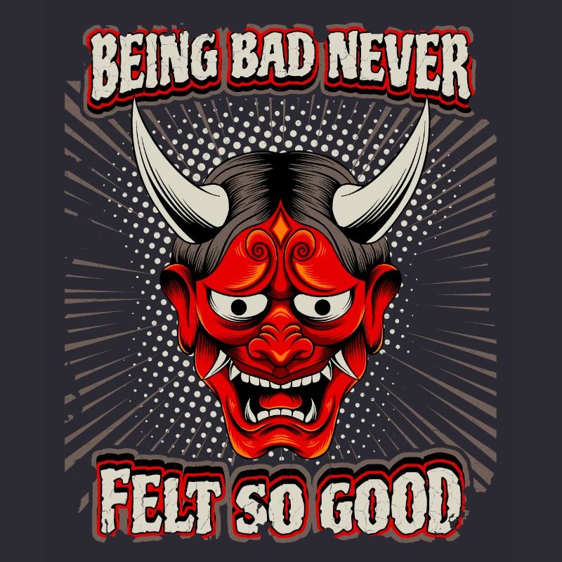 Funny Devil Saying, Devil's Mask, Comic Style