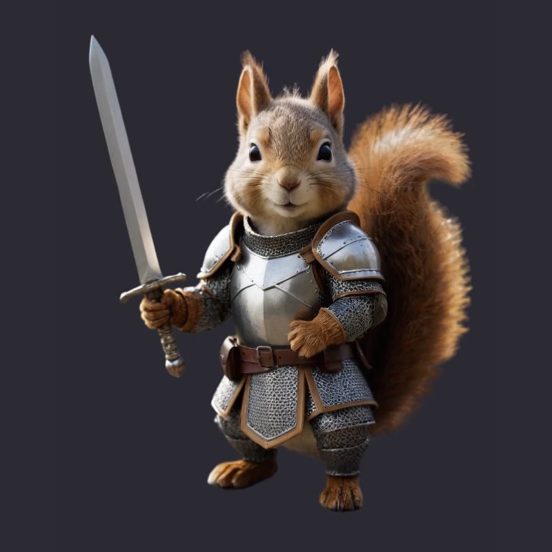 écureuil chevalier épée 3