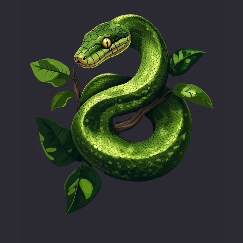 Green Tree Python Snakes Lover Terrarium