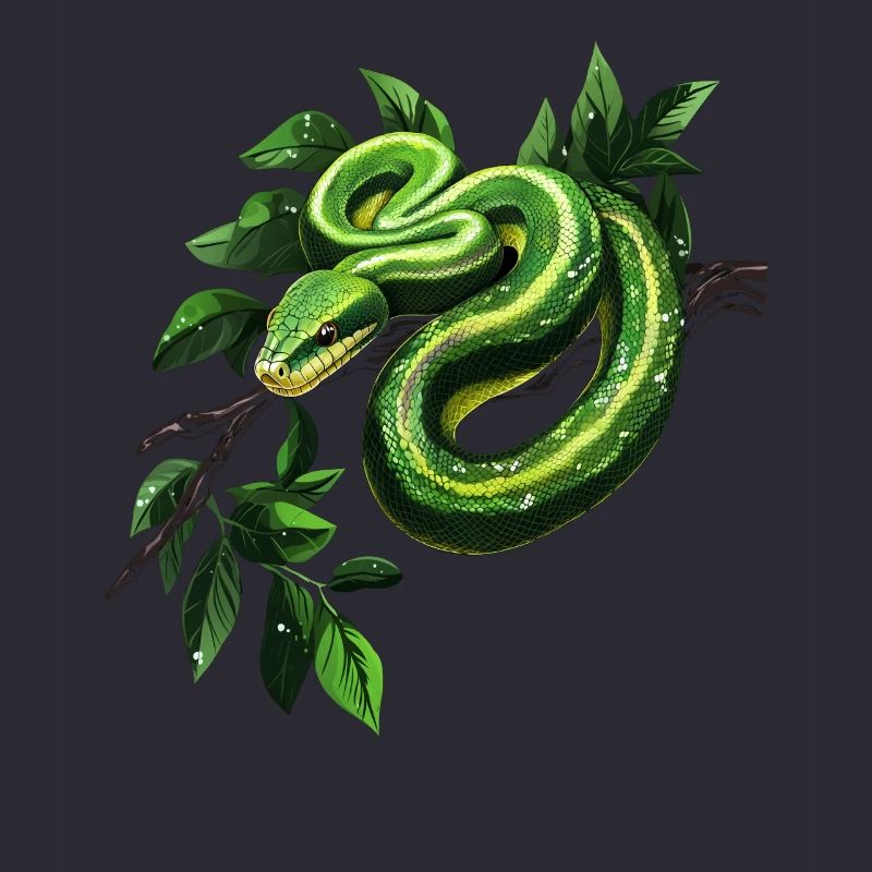 Arbre vert Python Serpents Amoureux Terrarium