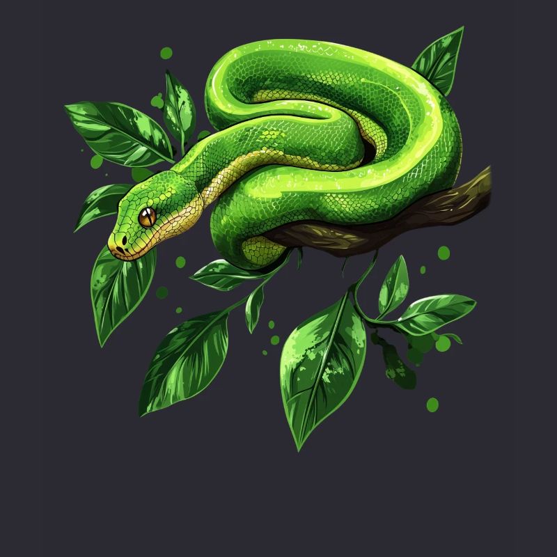Green Tree Python Snakes Lover Terrarium