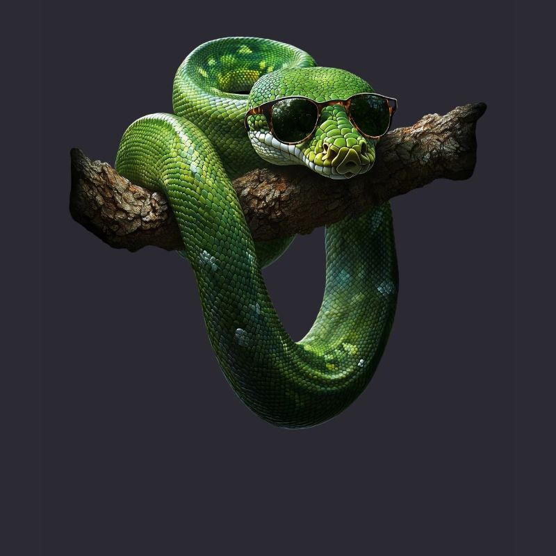 Arbre vert Python Serpents Amoureux Terrarium