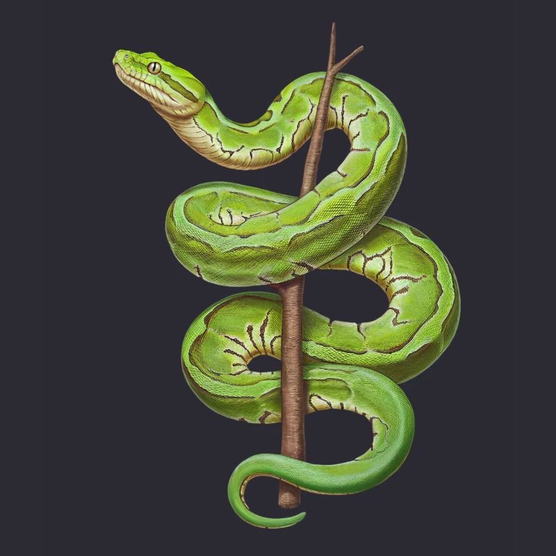 Green Tree Python Snakes Lover Terrarium