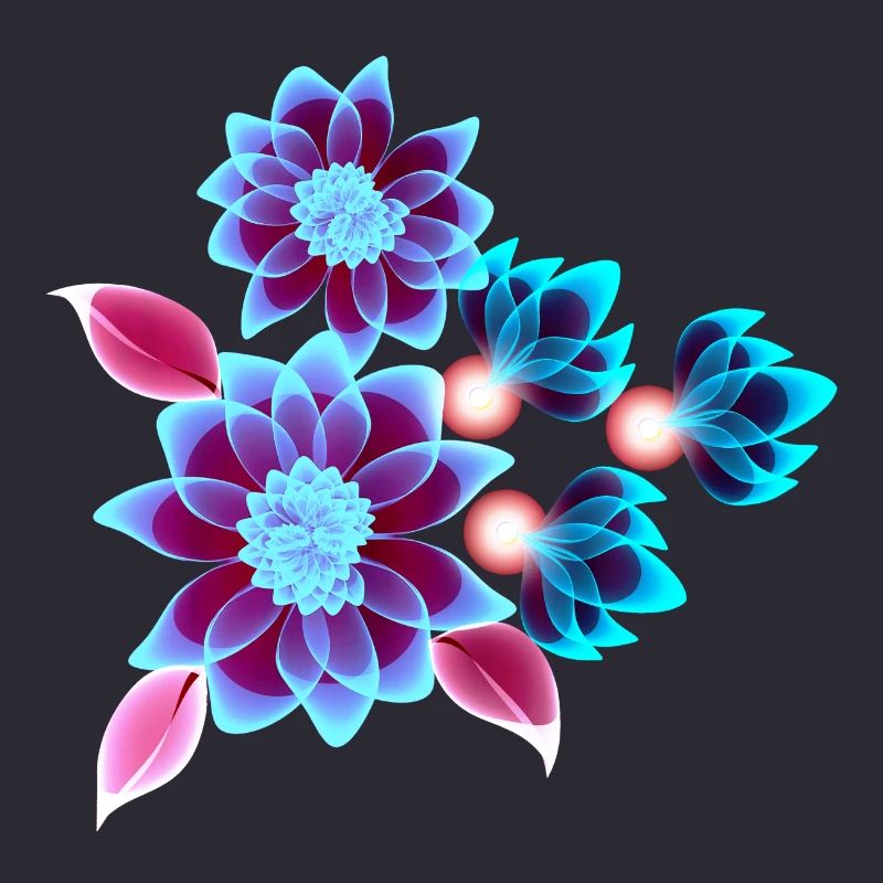 Hypnotische Blumen - Neonblumen