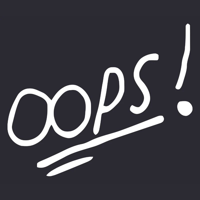 Vibrant Oops Handwritten Text Design