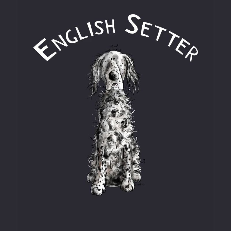 Drolliger Englischer Setter I Hunde Comic Geschenk