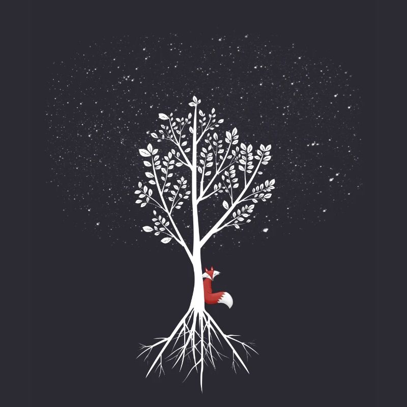 Willow with fox and roots