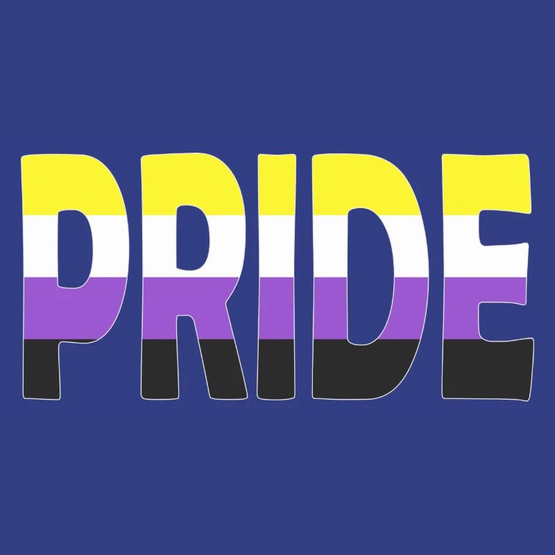 Pride lettering Non-Binary Non-Binary LGBTQ