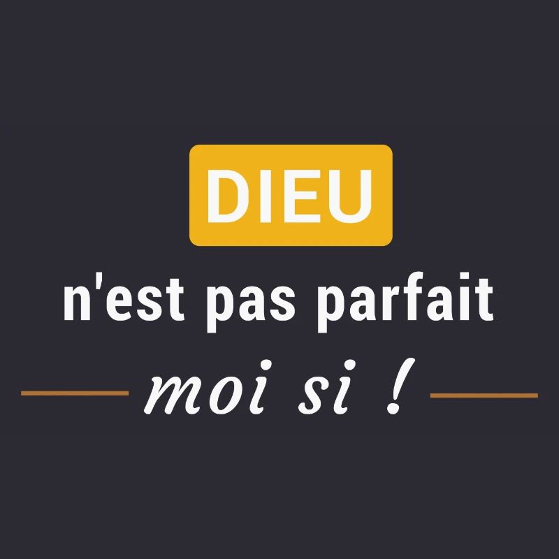 Dieu n'est pas parfait, moi si !
