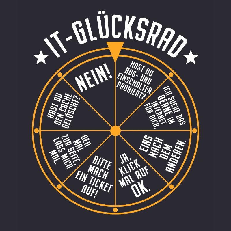 IT Support Glücksrad Service Desk IT Helpdesk Nerd