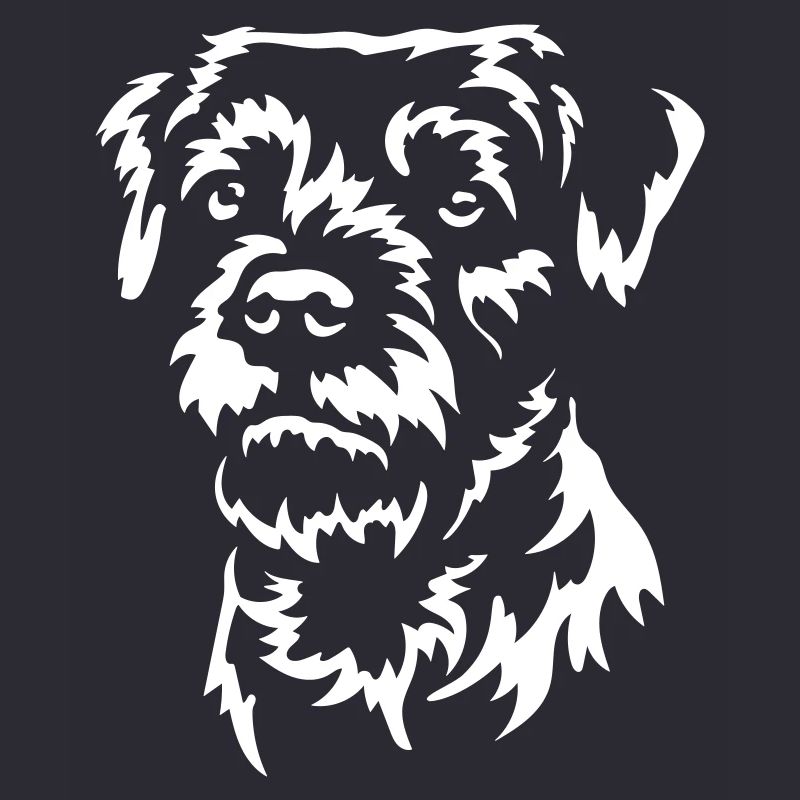 Border Terrier Kopf "Black Edition"