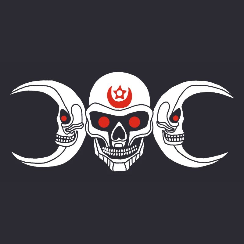 White Whimsical Skull