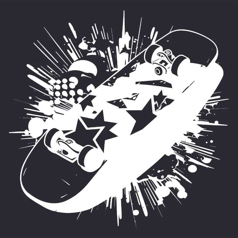Skateboard Farbklecks