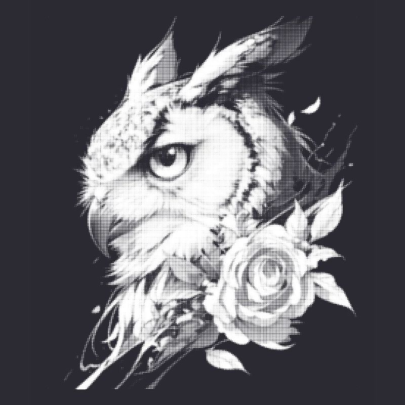 Rose Eule Blumen Ästhetik Nachteule Vogel Geschenk