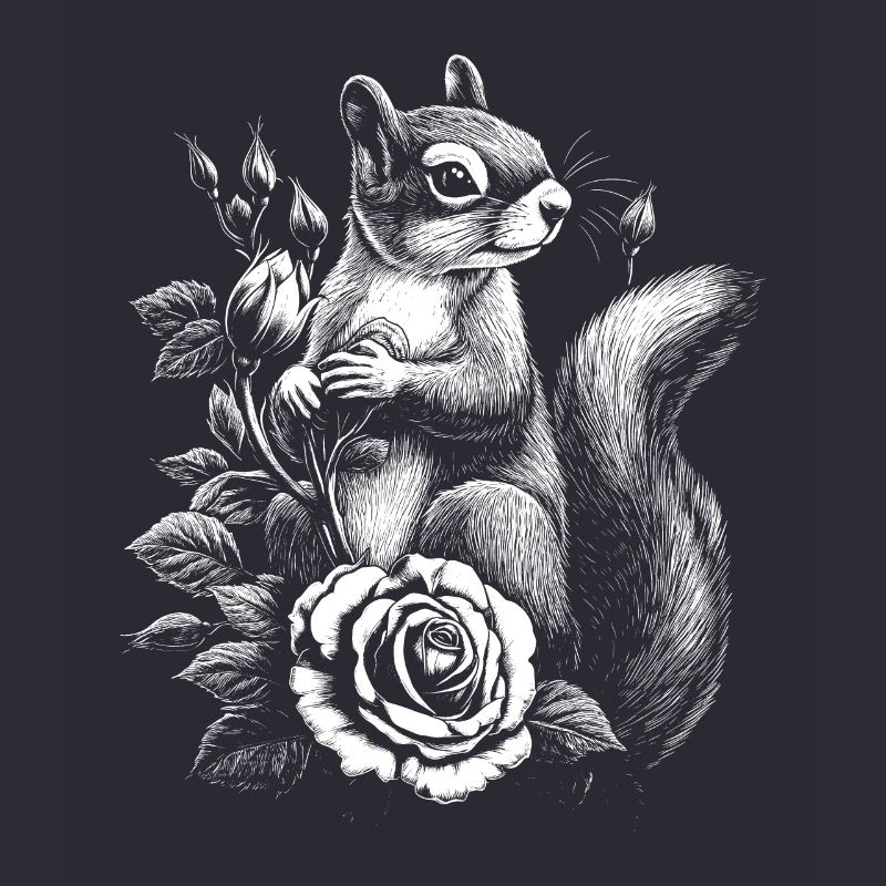 Eichhörnchen Rose Blumen Ästhetik Hörnchen