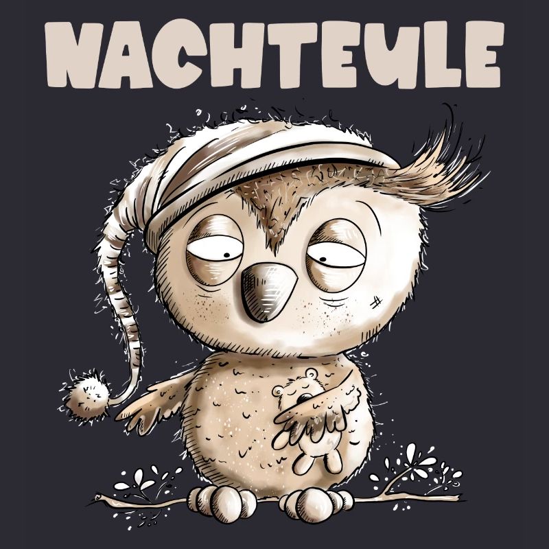 Drollige Nachteule Eule
