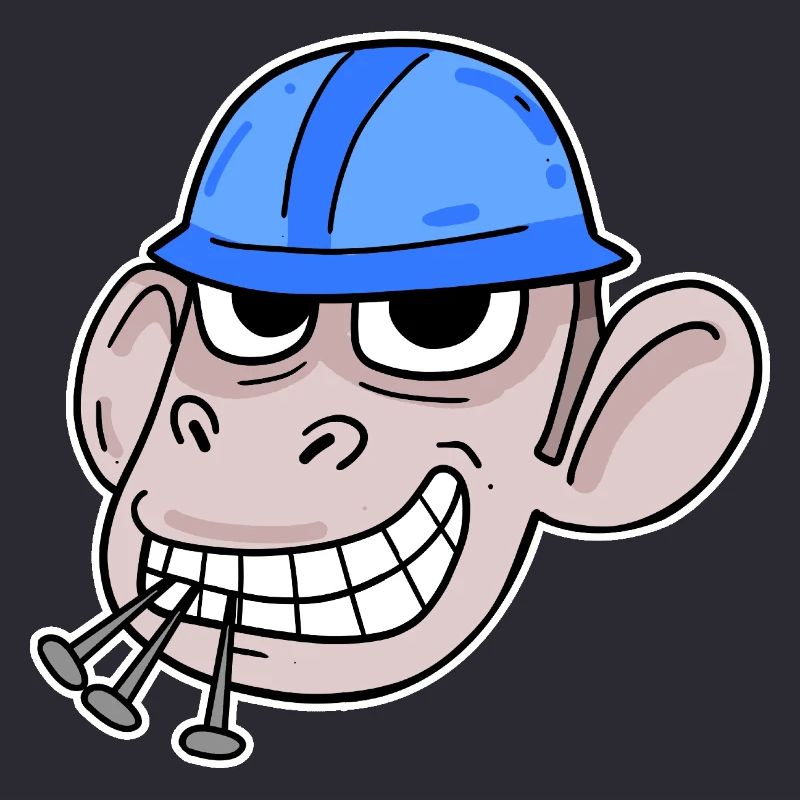 Monkey Construction Site Construction Worker