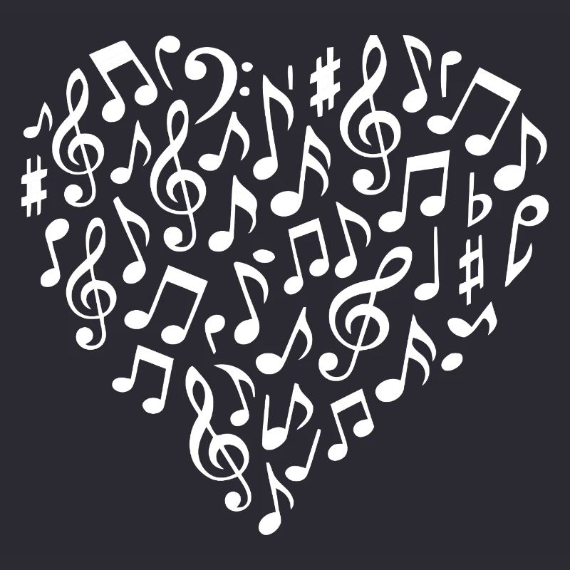 Musical Heart Pattern for Creative Souls