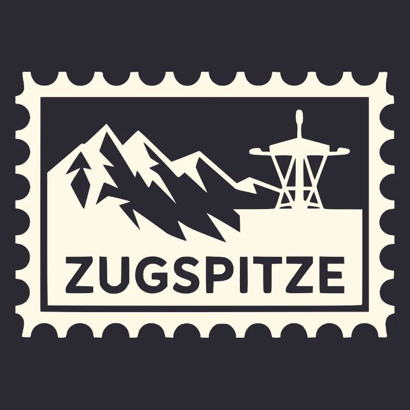 Mountain peak with cable car design