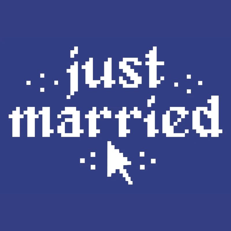 Just Married Pixel Mouse Pointer Wedding Gift