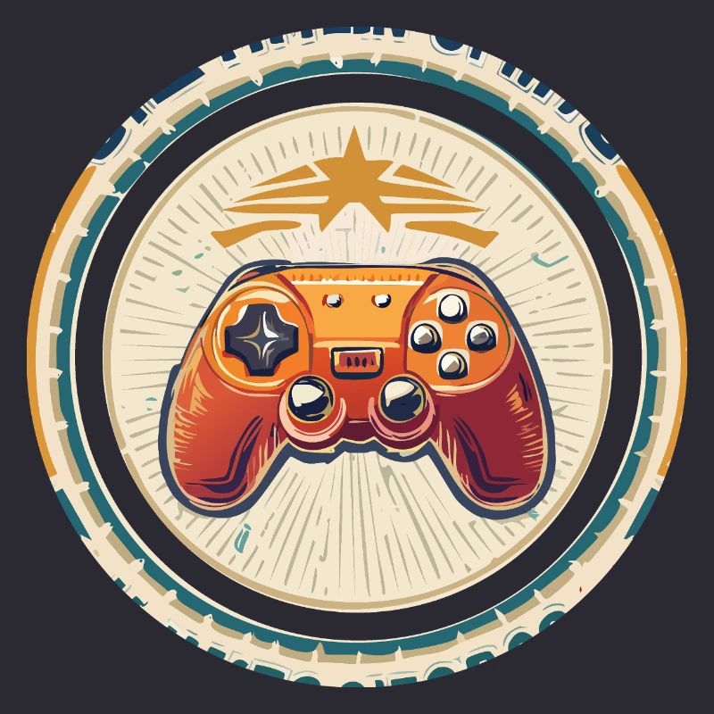 Retro Spielcontroller Abzeichen