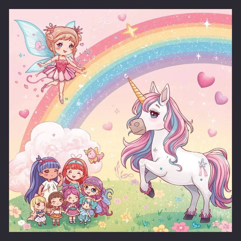Regenbogenfee und Einhorn Traum