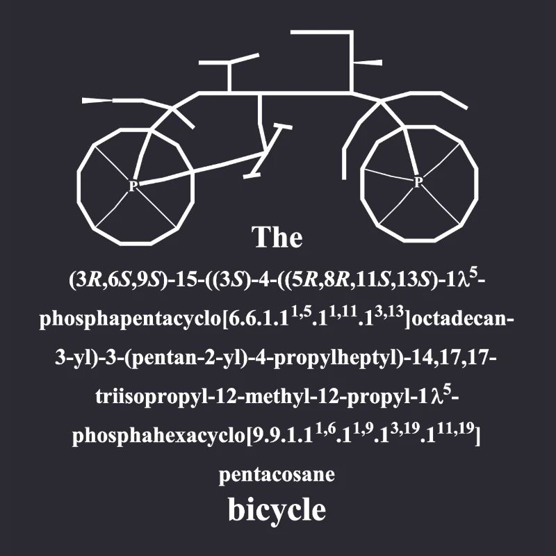 Molécule de vélo - IUPAC Joke - Humour nerd