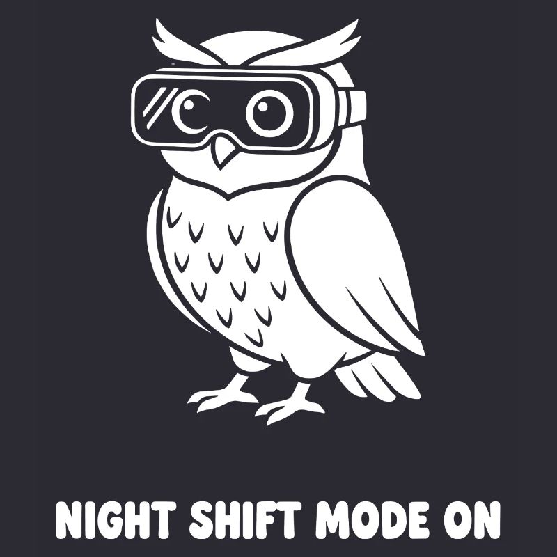 Nachtmodus Eule mit VR-Brille