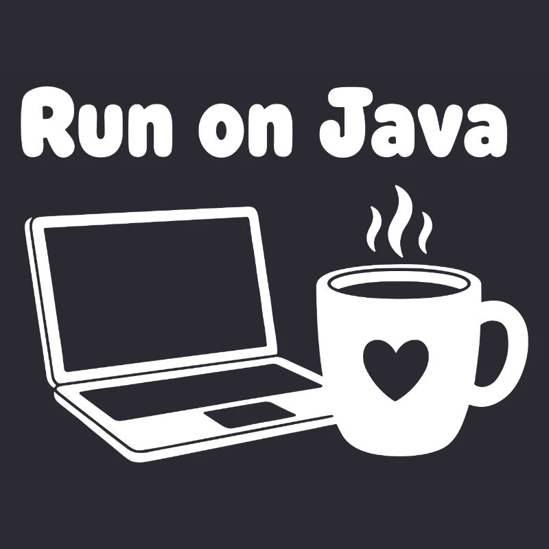 Java Run Cafe Laptop Heart