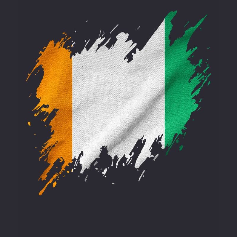 Drapeau de la Côte d’Ivoire dans un style déchiré