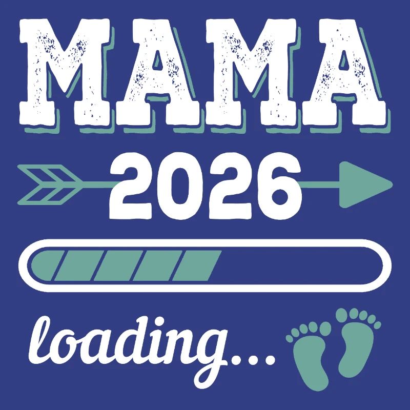 Mama 2026 Loading Werdender Mutter Geschenkidee