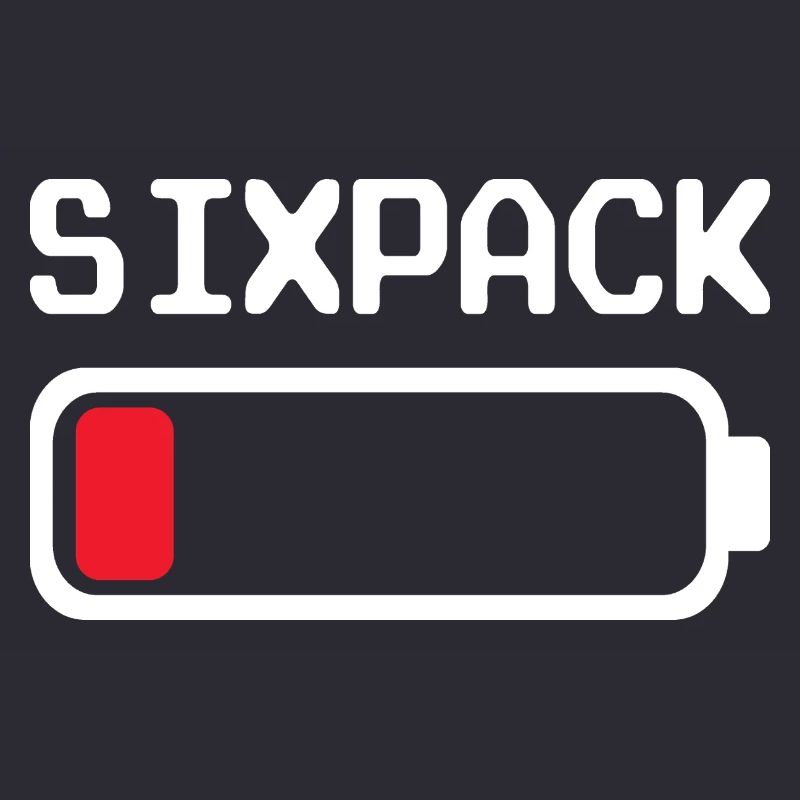 Six-pack – Fun outfit with a low battery