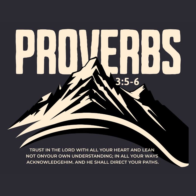 Proverbs 3 5 6 Vertraue Dem Herrn Berg Glauben