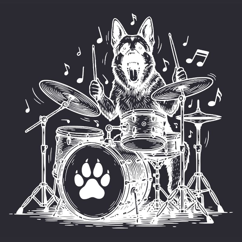 German Shepherd Drummer