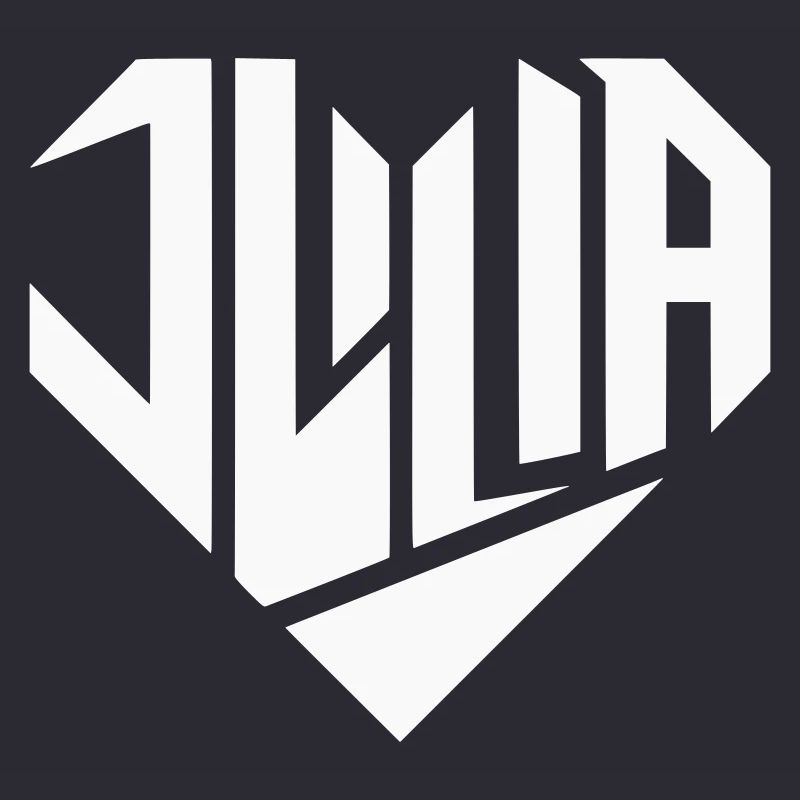 Julia Name Design Heart Design - Color Variable