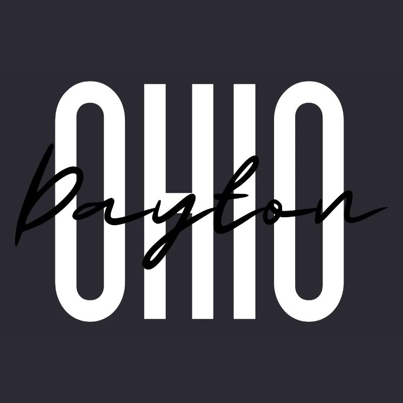 Ohio Script Overlay auf fetten Blockbuchstaben