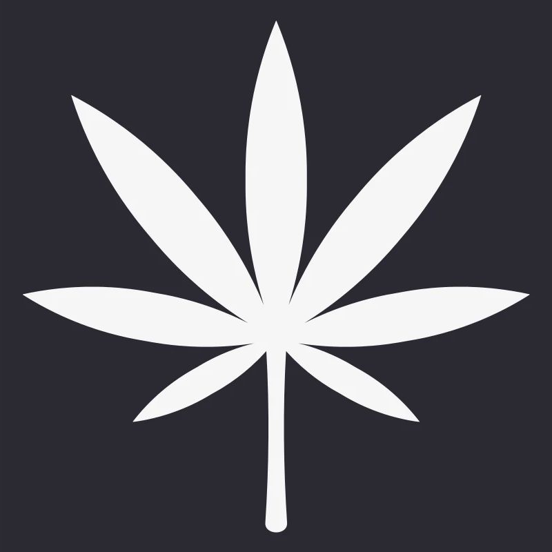 Cannabis / Marijuana / Hemp Leaf (White)