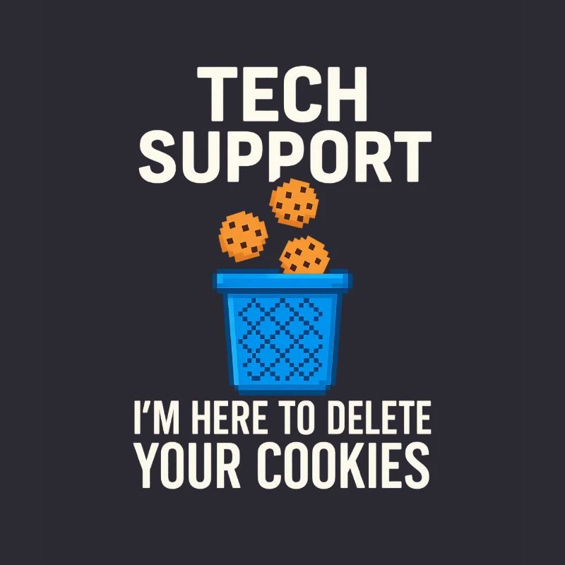 Tech Support I'm Here To Delete Your Cookies