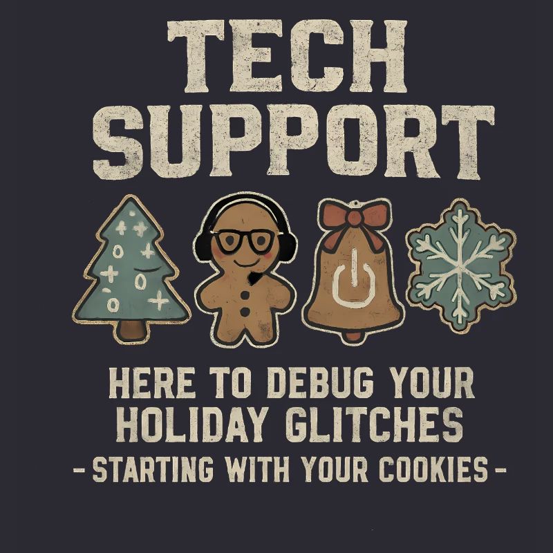 Tech Support Ugly Christmas Sweater Computer Scientist